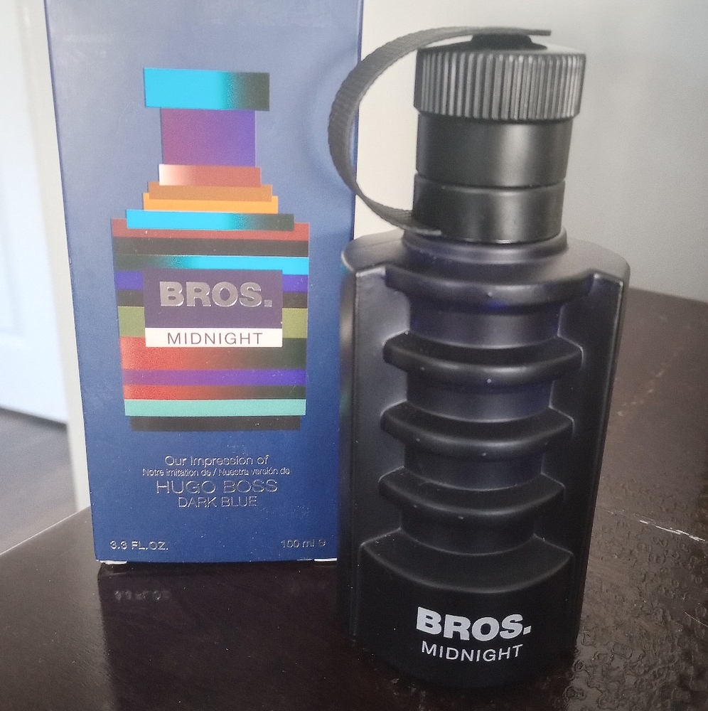 BROS Midnight Cologne (Impression of HUGO BOSS Dark Blue for Men) 3.9 fl oz BNIB
